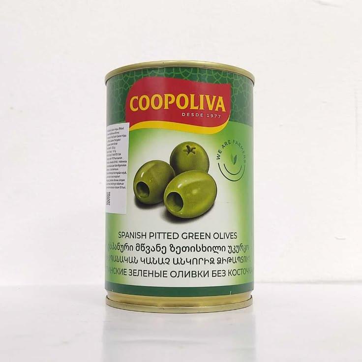Buah zaitun coopoliva hijau 385 gram
